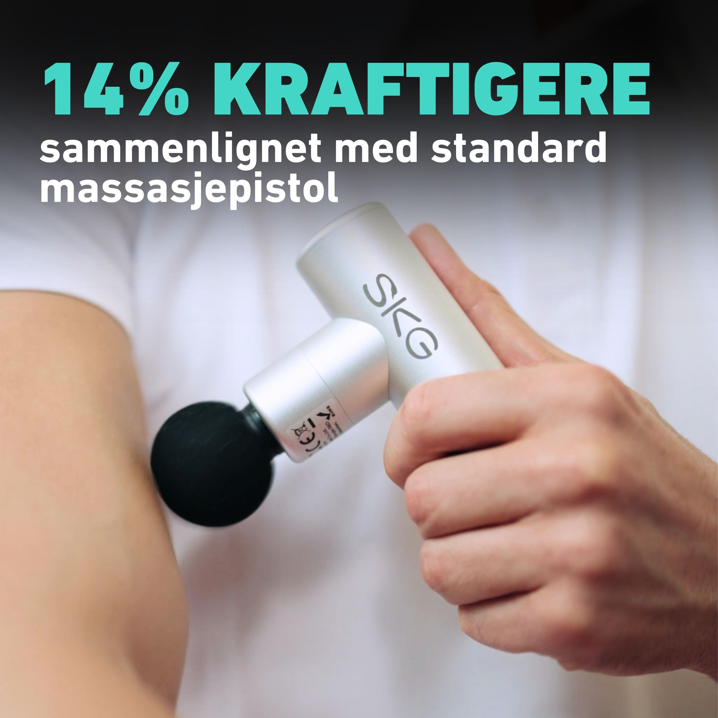 Lett og brukervennlig massasjepistol for daglig bruk.