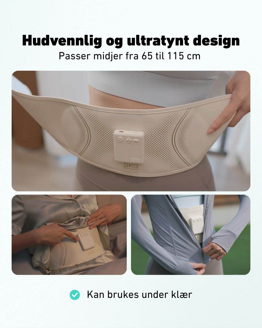 Midjer fra 65 cm til 115 cm