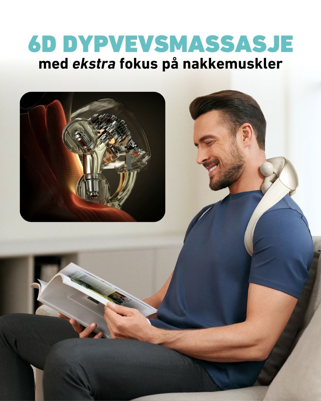 6D dypvevsmassasje med ekstra fokus på nakkemuskulatur