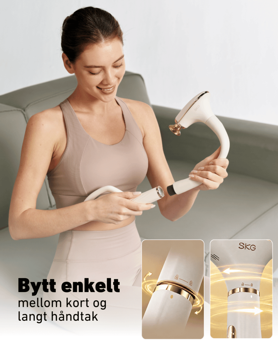 Massasjepistol DS300 med varme og langt håndtak - EasyVibes