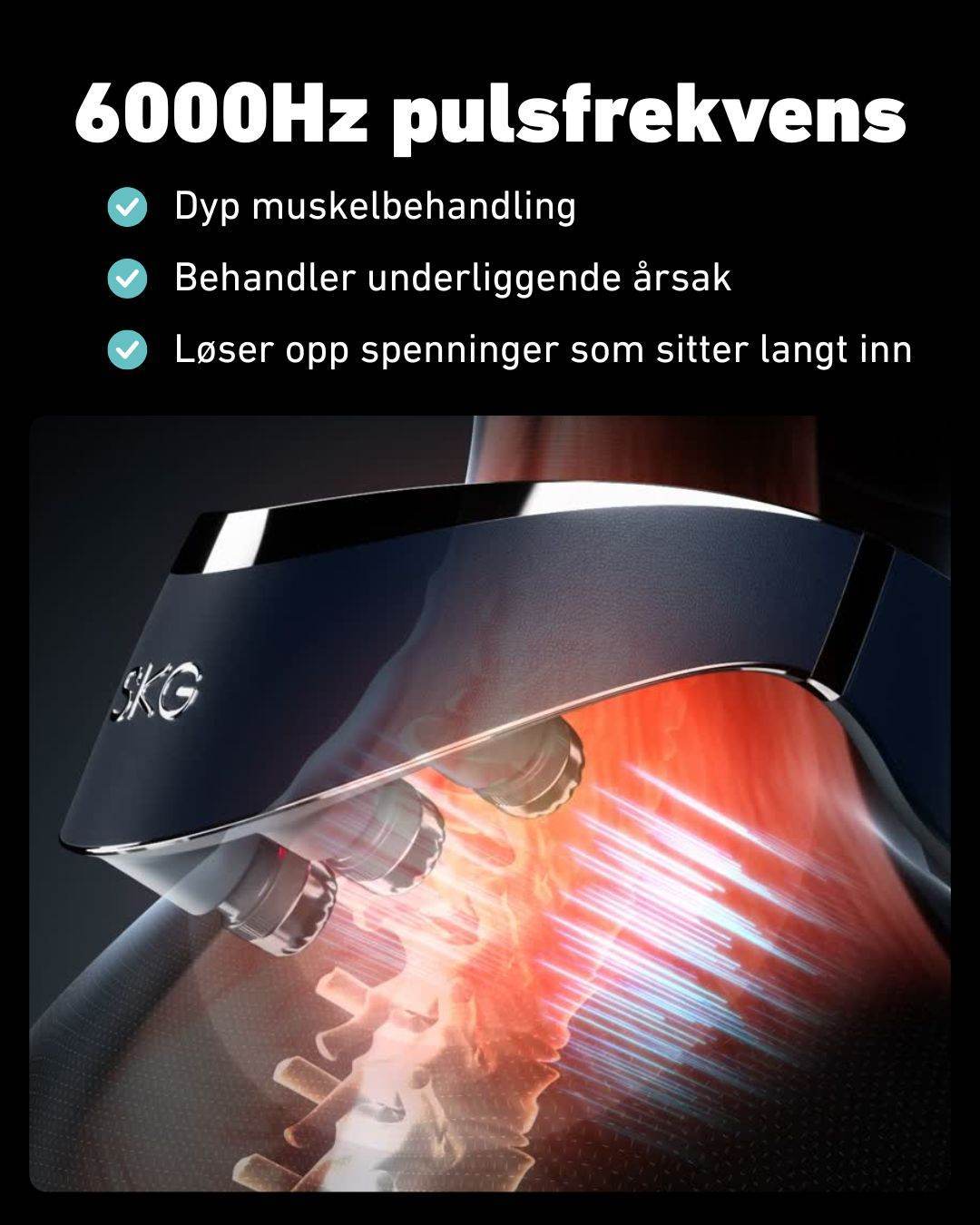 6-i-1 massasjeapparat for nakke G7 Pro-Fold | Rødlysterapi – EasyVibes