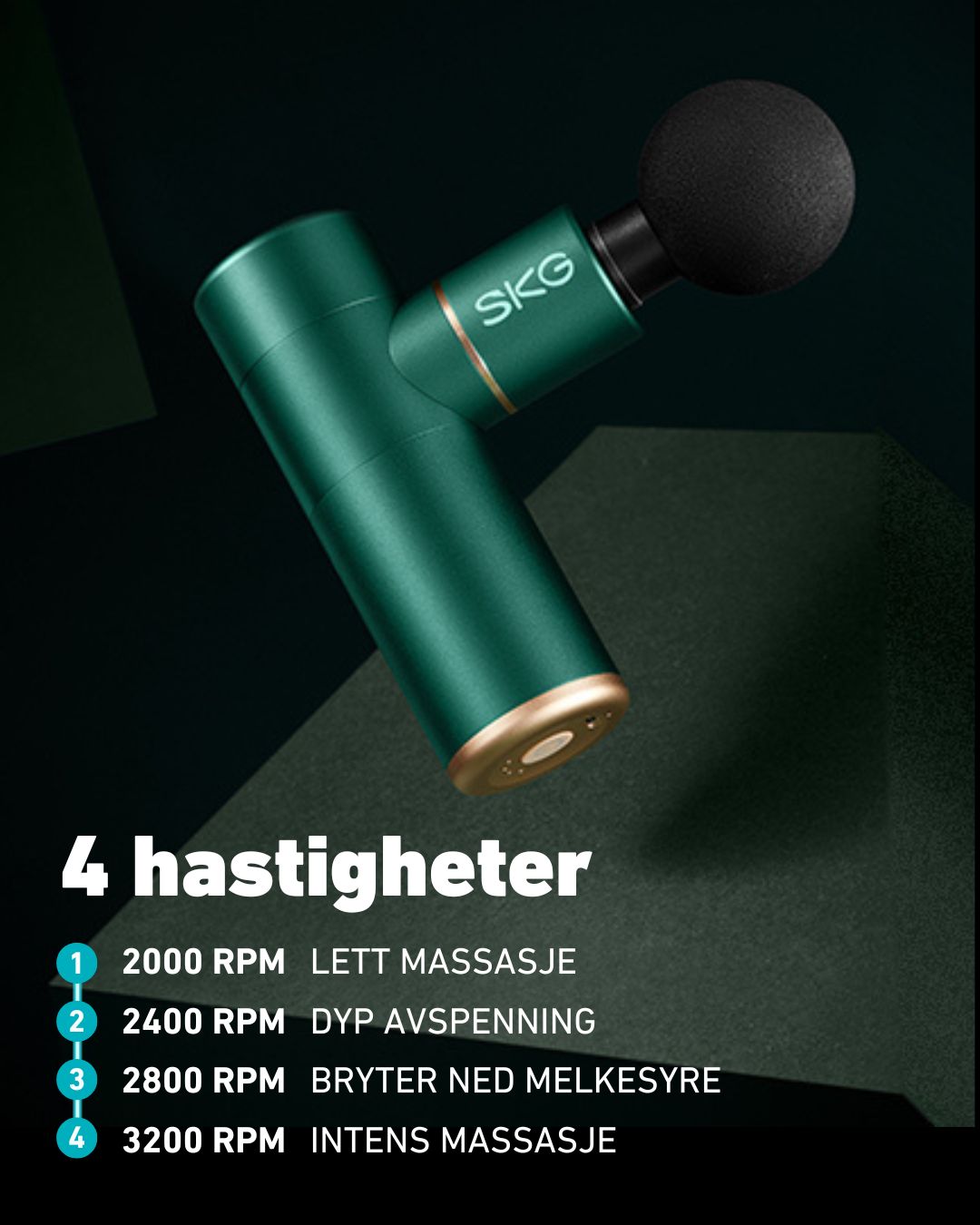 Massasjepistol F3 grønn
