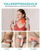 SKG H5 gir fullkroppsmassasje – bruk den på nakke, rygg, lår og legger med varme og knading for effektiv smertelindring over hele kroppen.